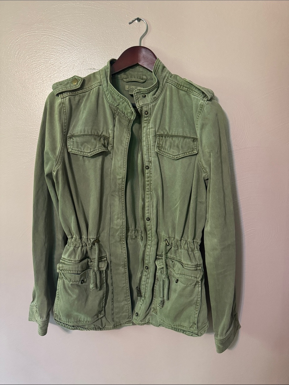 Lucky Brand Military Field Jacket in Olive Green